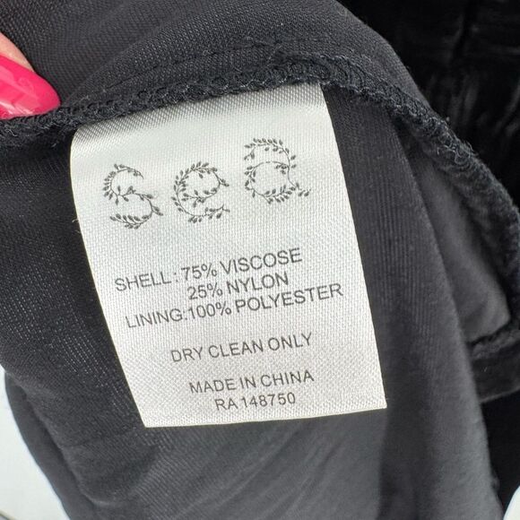 Sea New York Mayde Velvet Black Long Sleeve Cut Out Cutout Midi Size 2 - Picture 12 of 15